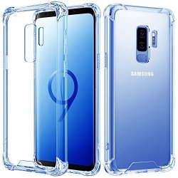 Moko Samsung Galaxy S9 Plus Case Crystal Clear Reinforced Corners Tpu Bumper + Anti-scratch Hybrid Rugged Transparent Panel Compatible With Samsung Galaxy S9+ 6.2
