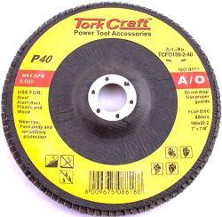 Tork Craft Flap Disc 180MM 15 Deg.angle 40GRIT