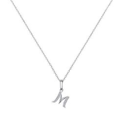 Tiny 14K White Gold Plated Letter Cubic 