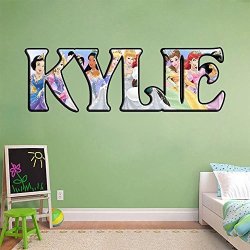 Disney Princess Personalized Name Decal Wall Sticker Home Decor Art Mural J250 Giant