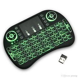 Rii I8+ Backlit MINI Wireless Touch Keyboard Handheld Remote Touchpad Mouse Combo 3 Color LED Backlit Remote Control For Android Tv Box PS3 Xbox