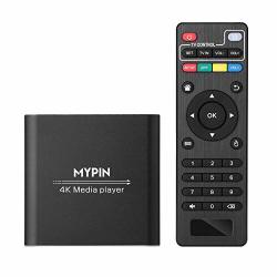 4K Media Player With Remote Control Digital MP4 Player For 8TB Hdd USB Drive Tf Card H.265 MP4 Ppt Mkv Avi Support Hdmi av optical