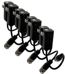 Folksafe 4 Pairs Ahd cvi tvi Passive Video Balun Transceiver Cable Push Button Terminal