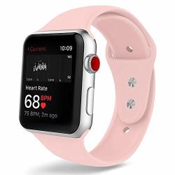 Yiues Sport Band Compatible Apple Watch 38MM 42MM Men And Women Soft Silicone Replacement Wristband Iwatch Compatible Apple Watch Series 3 2 1 Sport And Edition
