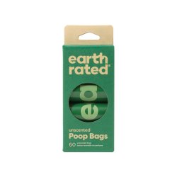Earth Rated 60 Poop Bags On 4 Refill Rolls - Unscented