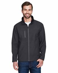 Ultraclub 8280 Adult Soft Shell Jacket With Cadet Collar - Black - Xx-large
