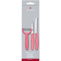 Swiss Victorinox Classic Trend Colours Paring Knife & Y-peeler Set Set Of 3 Light Red