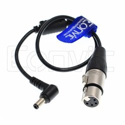 Eonvic Right Angle Dc To 4PIN Xlr Adapter Power Cable For Bmcc Blackmagic Studio Camera
