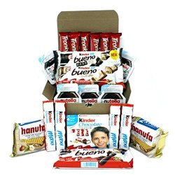 Ferrero Deluxe Chocolate Variety Pack - Kinder Bueno Dark White Maxi Nutella Tronky Hanuta