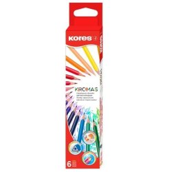 Kromas 6 Colouring Pencils - 2 Pack