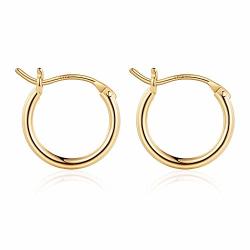 small gold hoop earrings women