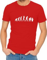 Gamer Evolution Womens T-Shirt Red Small
