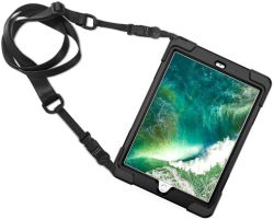Tuff-Luv Armour Jack Rugged Case For Ipad 9.7 2018 - Black Hand Strap Shoulder Strap And Pen Holders
