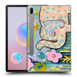 Official Wyanne Peachy Keen Elephants Hard Back Case Compatible For Samsung Galaxy Tab S6 2019