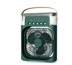 Air Conditioner Fan Evaporative Air Cooler With 7 Colors LED Light - Green