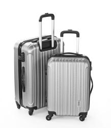 Medoodi Dallas Abs 2 Piece Luggage Set - Silver