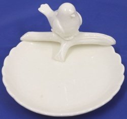 Bird On Branch - Porcelain Plate For Jewellery