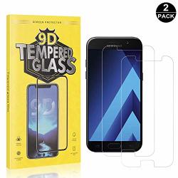 Screen Protector For Samsung Galaxy A5 2017 2-PACK Unextati Galaxy A5 2017 Hd-clear Tempered Glass Film 9H Hardness Anti Shatter Anti Scratch Fingerprint Bubble Free