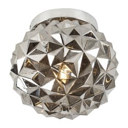 Eurolux Glass Ceiling Light Chrome smokey Grey - 250MM