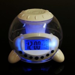 Digital Ball Alarm Clock Led Backlight Calendar Thermometer Nature Sound