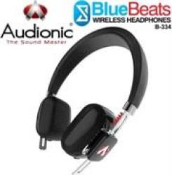 Audionic Bluebeats B-334 Wireless Bluetooth Headphones - Black
