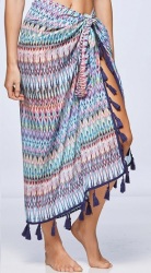 Beach Sarong Colorful With Tassels
