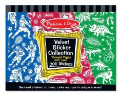 Melissa & Doug Velvet Sticker Collection Book: Sports Vehicles And Dinosaurs - 200+ Stickers