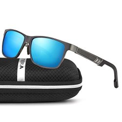Elitera Aluminum Magnesium Polarized Men Sunglasses Sports Driving Goggle Eyewear E6560 Gray&blue 58