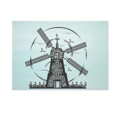 Windmill - Medium Glass Cutting Board