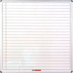 Educational Board Magnetic Whiteboard 1220 1220 - White Lines. Side Panels - Option A