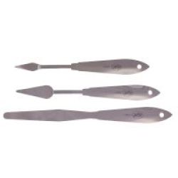 Solid Stainless Steel Palette Knife - Set Of 3