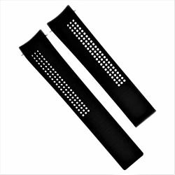 22MM Rubber Watch Band Strap For Tag Heuer Carrera Calibre 1 5 16 17 36 Black
