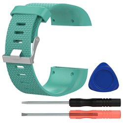 Sinwo Personalize Replacement Wristband Band Strap Clasp Buckle Tool Kit For Fitbit Surge Green Band Length: 160-220MM