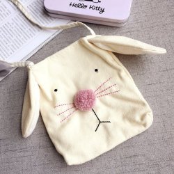 Kids Lovely Cartoon Rabbits Crossbody Bag Canvastravel Handbag For 1-3 Years Old Children