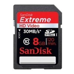 Sandisk 8GB Extreme Sdhc Card Class 10 SDSDRX3-8192-A21