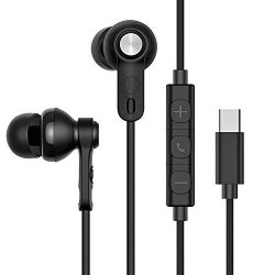 Adovs USB C Earphones USB Type C Earbuds In-ear Stereo Bass Noise Canceling Headphones With MIC Compatible With Google Pixel 2 3 XL Huawei Htc Essential