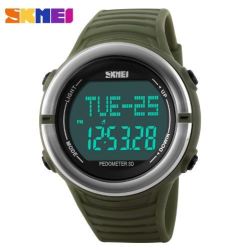 Skmei 1111hr Heart Rate And Pedometer Watch For Health Lifestyle- Green