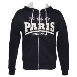 Paris Robin Ruth Hoodie With Zipper - Blue Red S