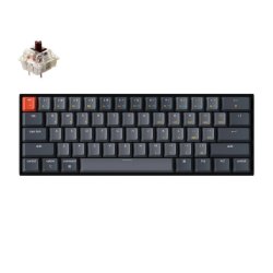 K12 61 Key Hot-swappable Mechanical Keyboard White LED Brown