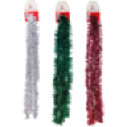 Christmas Tinsel 4 Ply 50MM X 2M Assorted Item - Supplied At Random