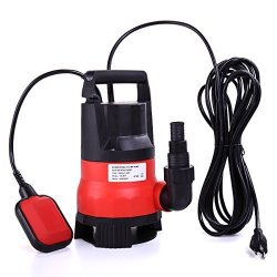 Lazymoon Red 1 2 Hp 400W 2100 Gph Dirty Clean Water Submersible Pump Heavy Duty Swimming Pool Pond Water Transfer With Float Switch
