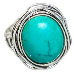 Tibetan Turquoise 925 Sterling Silver Ring Size O