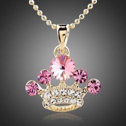 Beautiful Unique 18K Gold Plated Austrian Crystal Necklace