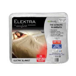 Elektra Comfort Platinum Fitted Electric Blanket 60W Acrylic Fur - Single