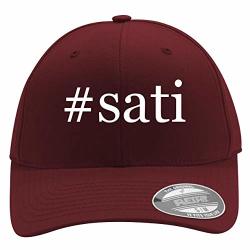 Sati - Men's Hashtag Flexfit Baseball Cap Hat Maroon Large x-large
