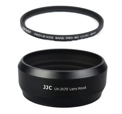 Jjc LH-JX70 Black Metal Lens Hood Replaces Fujifilm LH-X70 Hood + 49MM PRO1 M...