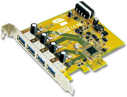 Sunix USB4300 4 Port USB 3.0 4x Extension PCI-E Card