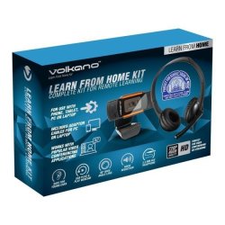 Volkano 4-IN-1 Work And Learn From Home Kit - 720P Webcam And Headset