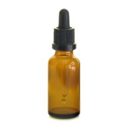 100ML Amber Glass Aromatherapy Bottle With Pipette - Black 18 110