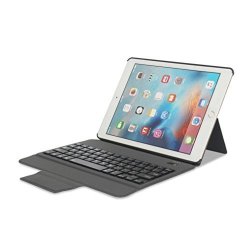 Apple Ipad Bluetooth Keyboard Case Sunfei Ultra Aluminum Bluetooth Keyboard With Leather Case Cover For Ipad Pro 9.7 Ipad AIR1 2 Black